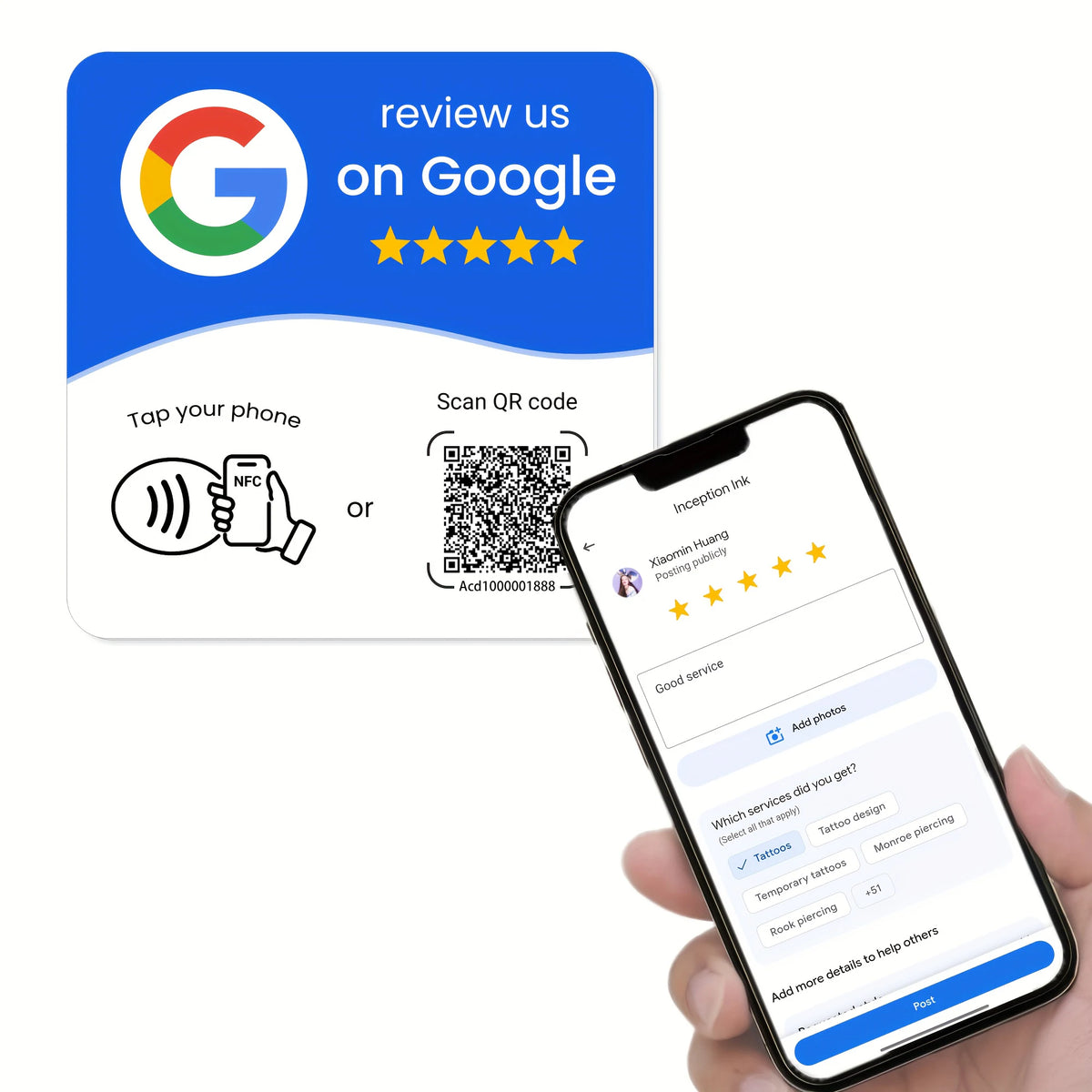 Karta NFC do opinii Google